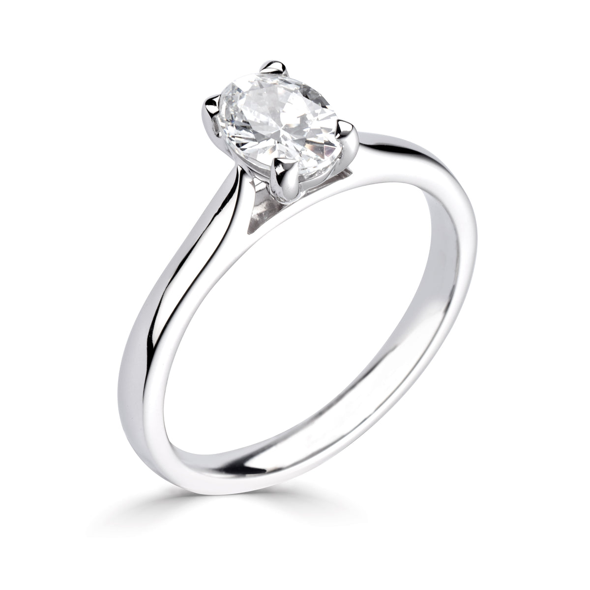 Oval Classic Solitaire Diamond Engagement Ring | Bespoke 109