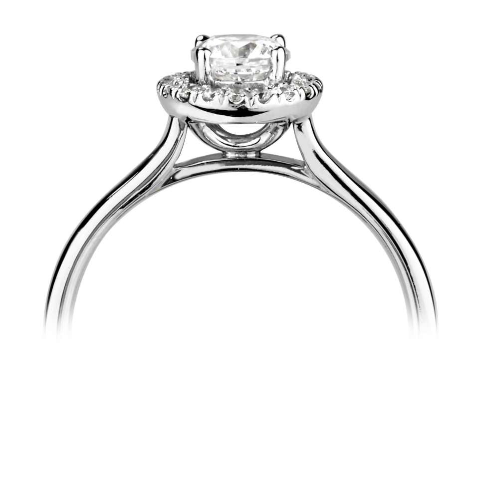 Four Claw Diamond Halo Engagement Ring | Bespoke 115