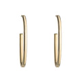 Open Oval 3/4 Hoop Earrings in radiant 9ct gold