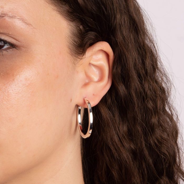 Square Cut Hoop Earrings