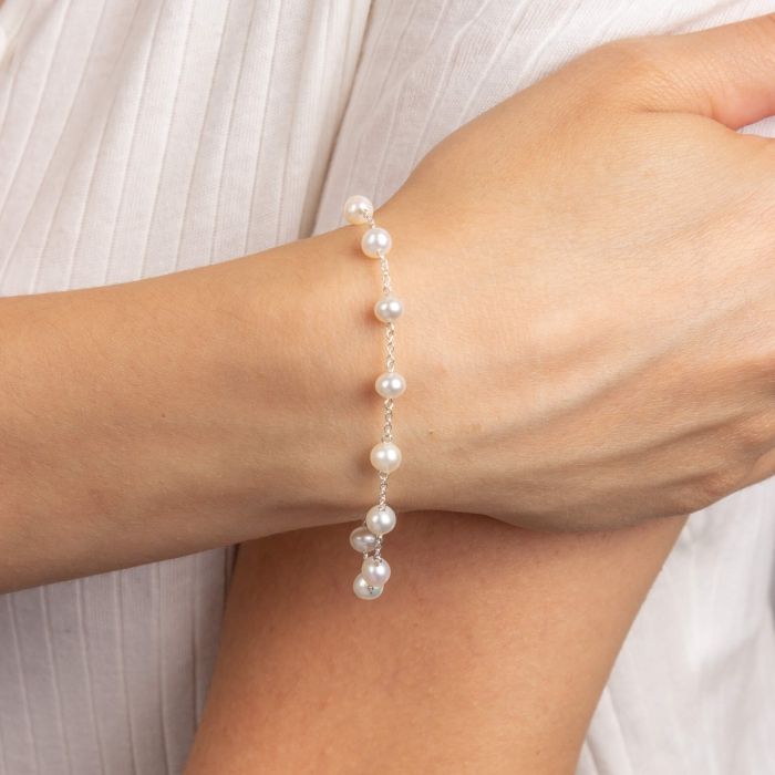 Silver Fresh Water pearl Bracelet