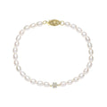 Seed Pearl and Flower Bracelet in 9ct Gold