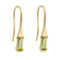 Elongated Semi-Precious Hook Earrings in 9ct Gold