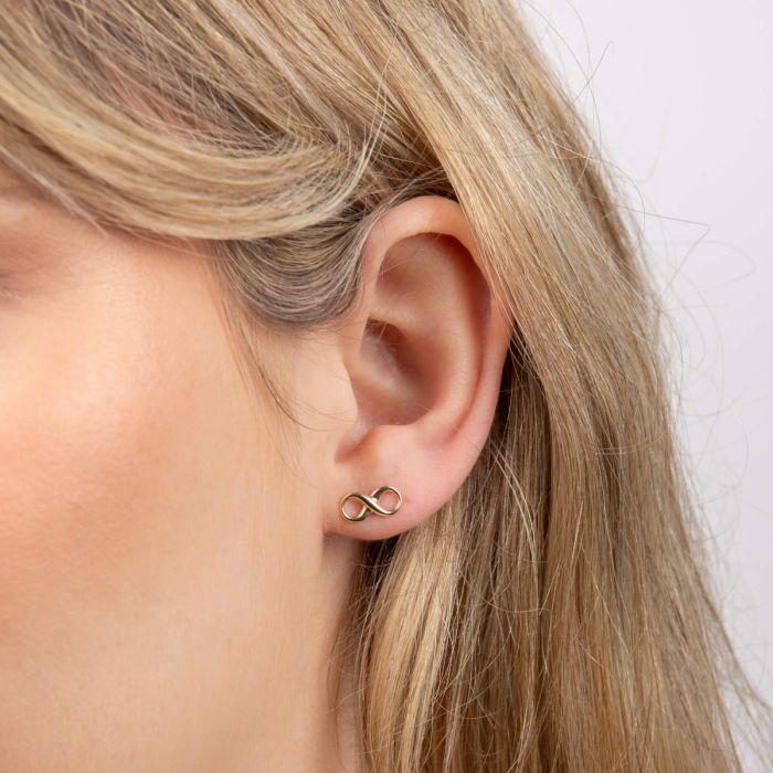 Infinity Symbol Earrings in 9ct Gold