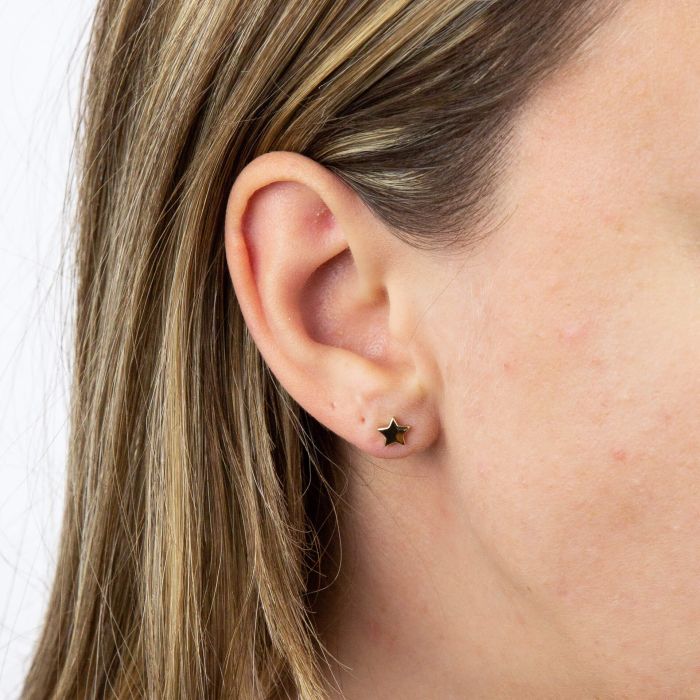 Small Star Stud Earrings in 9ct Gold
