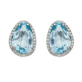 Irregular Shaped Semi-Precious Stone Stud Earrings in 9ct Gold