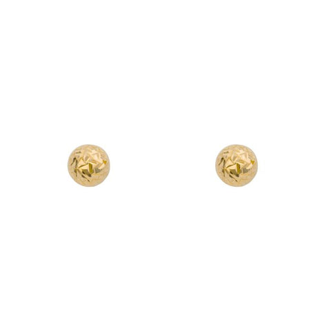 Small Textured Ball Stud Earrings in 9ct Gold