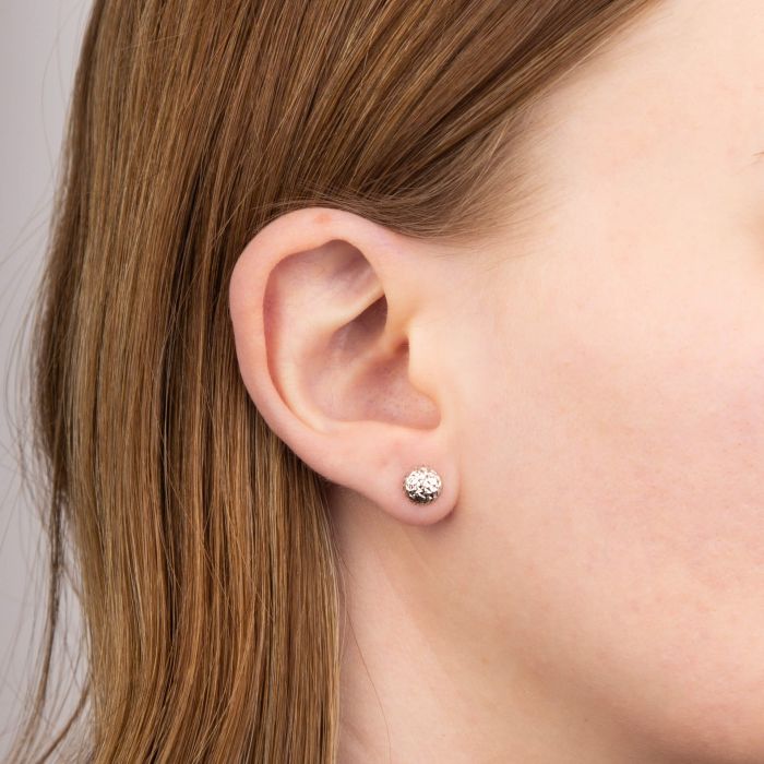 Textured Ball Stud Earrings in 9ct Gold