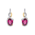 Elegant Twist Garnet Drop Earrings in 9ct Gold