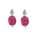 Precious Stone Drop Earrings in 9ct Gold