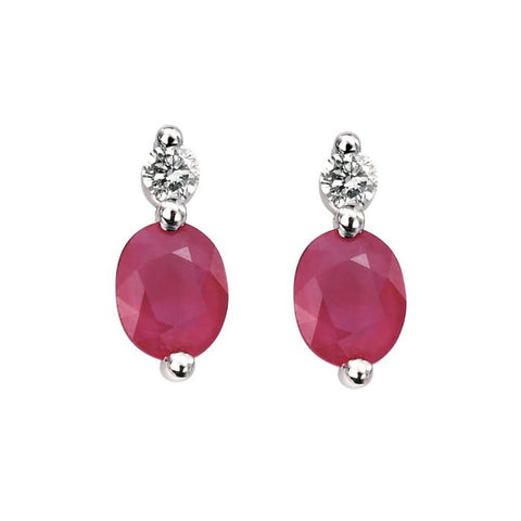 Precious Stone Drop Earrings in 9ct Gold