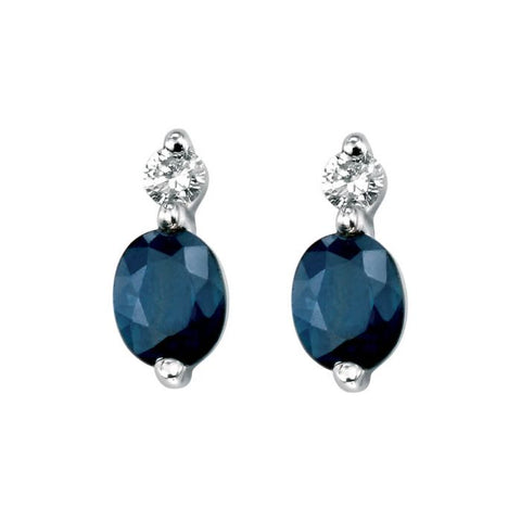 Precious Stone Drop Earrings in 9ct Gold