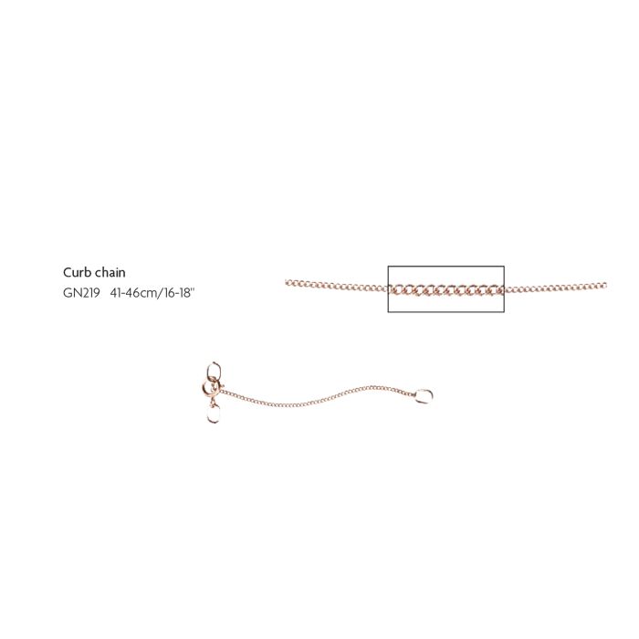 0.8mm Diamond Cut Curb Chain 41cm-46cm in 9ct Gold