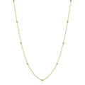 Fine Ball Station Chain Necklace in 9ct Gold