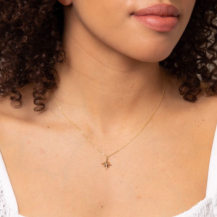 Starburst Necklace in 9ct Gold