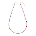 Semi-Precious Navette Necklace in 9ct Gold