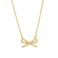Rope Bow Necklace in 9ct Gold