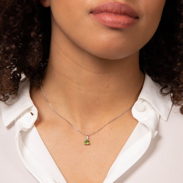 Trillion Semi-Precious Pendant in 9ct Gold