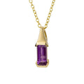 Elongated Semi-Precious Pendant in 9ct Gold