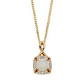 Semi-Precious Twist Pendant with Diamond Surround in 9ct Gold