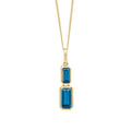 Elongated Topaz Pendant in 9ct Gold