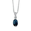 Precious Stone Drop Pendant in 9ct Gold