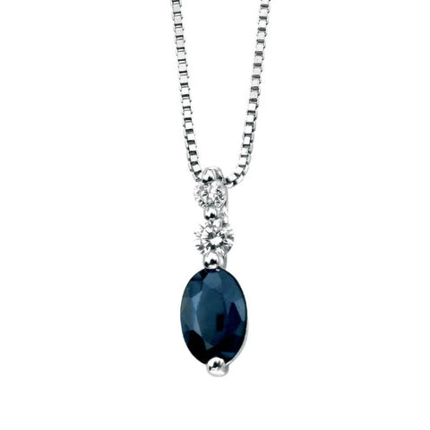 Precious Stone Drop Pendant in 9ct Gold