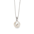 Freshwater Pearl Pendant with Diamond Bale in 9ct Gold