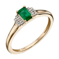 Emerald and Diamond Art Deco Ring