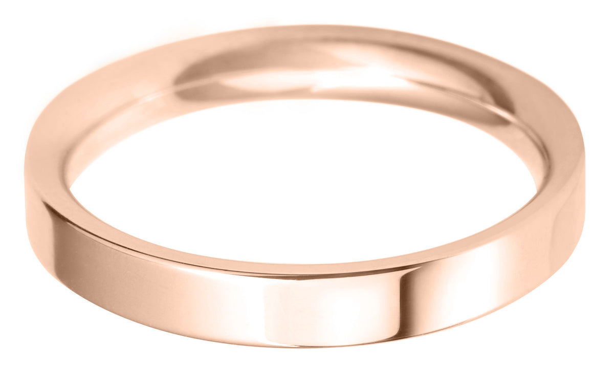 Signature 3mm Flat Court Shape Wedding Band