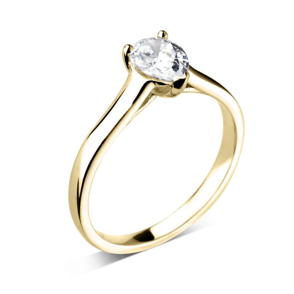 Classic Solitaire Pear Diamond Engagement Ring | Bespoke 127