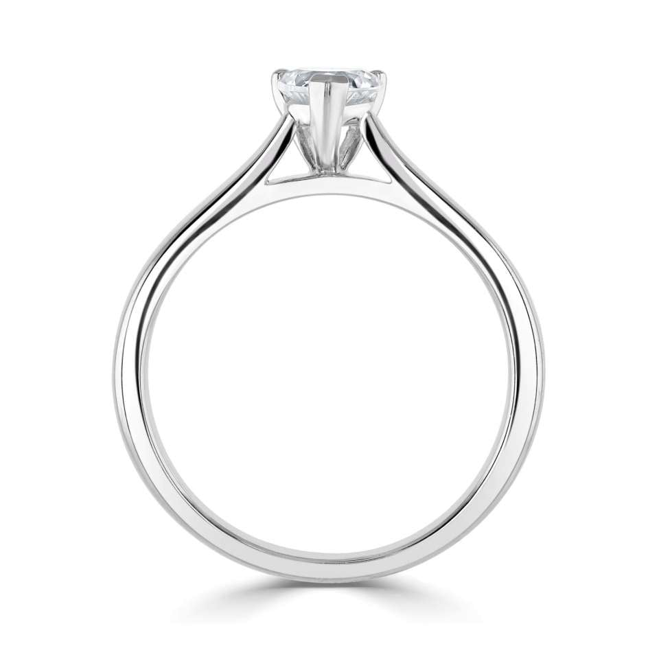 Classic Heart Cut Diamond Solitaire Engagement Ring | Bespoke 128